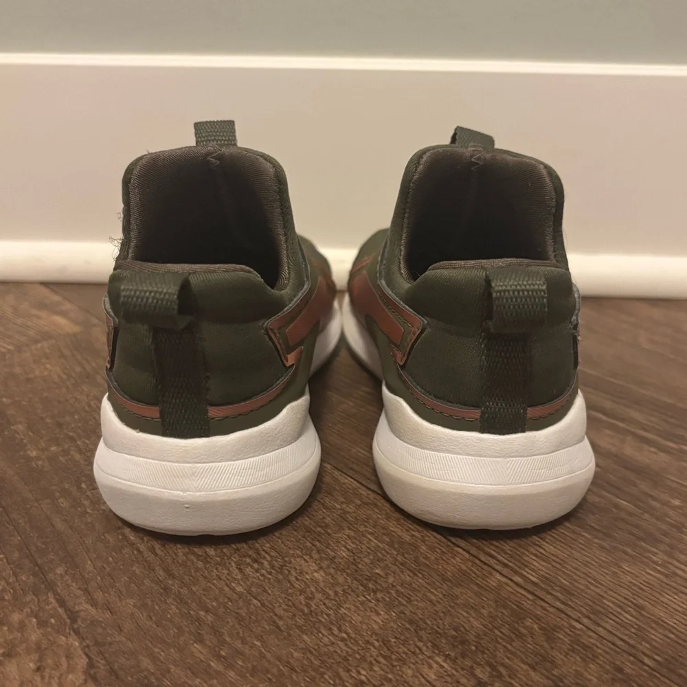 PUMA Rebel Mid Gleam Jr Olive Night Rose Gold 11C